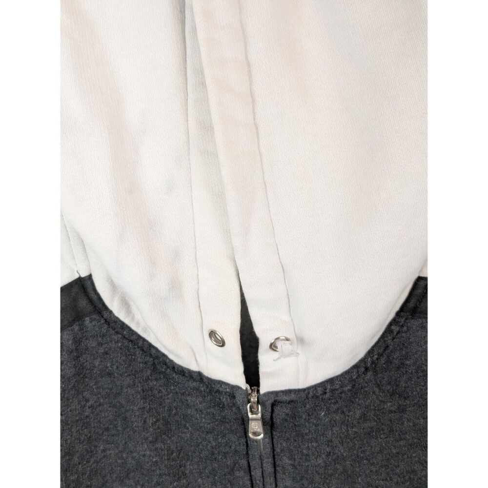 Y2K Sean John Full Zip Hooded Sweater Grey , Black and White Men's Size 3XL - Picture 6 of 16